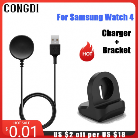 Charger Cable For Samsung Galaxy Watch 4 LTE Classic Stand Dock Bracket For Samsung Watch 4 Active 2 USB Charging Adapter Cables