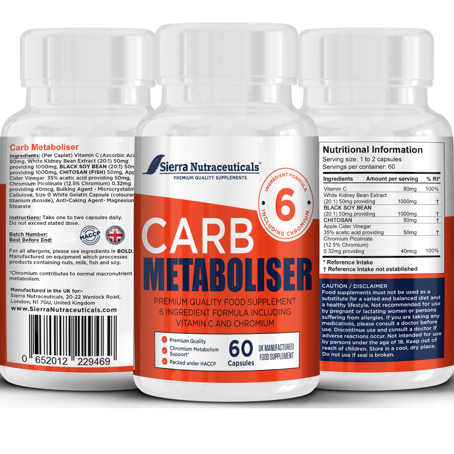 Carb Blocker and Carb Metabolism Tablets for Weight Loss for Women and