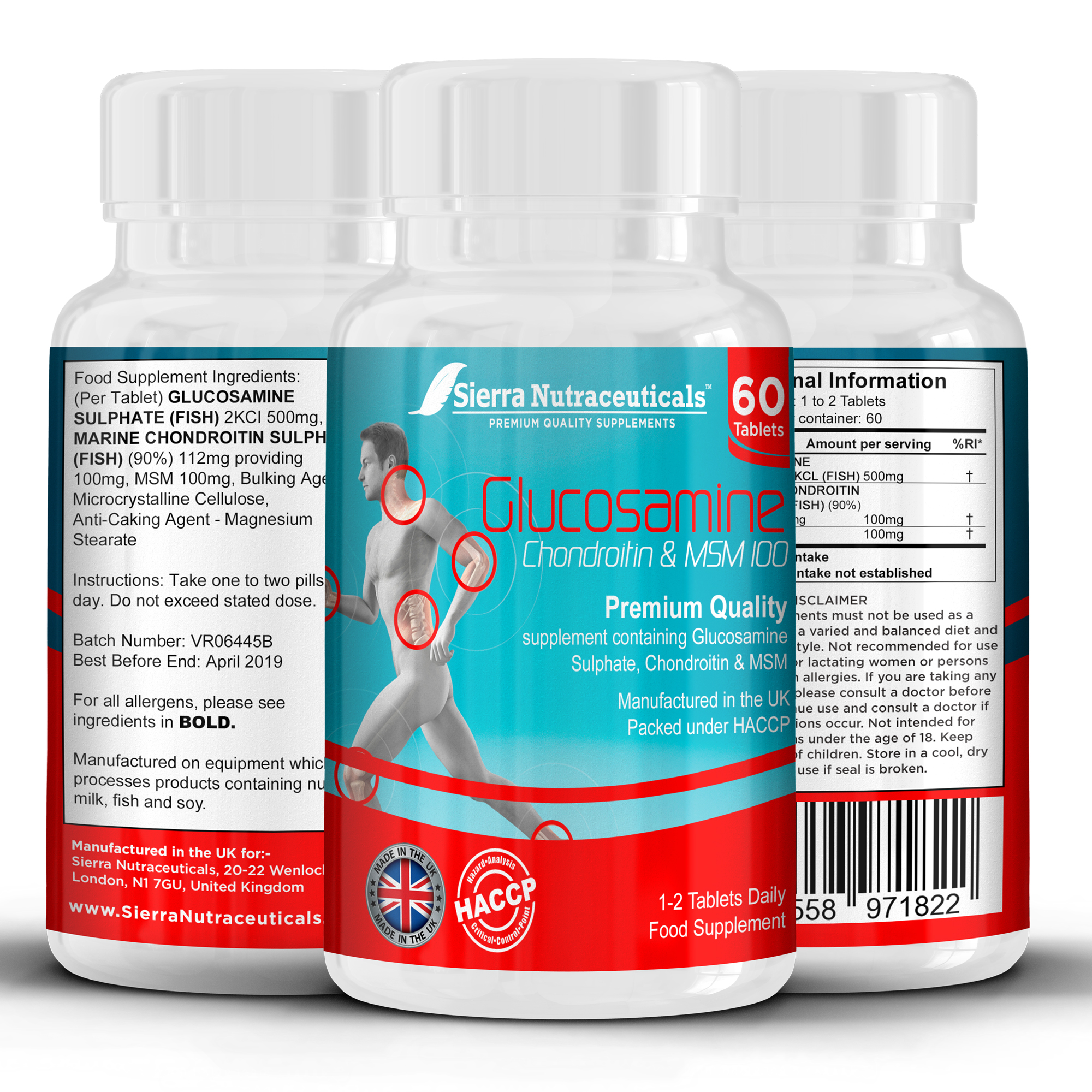 Glucosamine with Chondroitin, MSM. For Joint Support and Joint Health