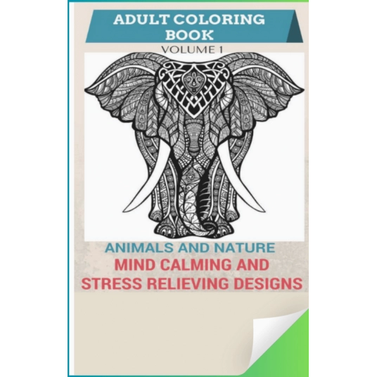 Adult Coloring Book - Animals and Nature
