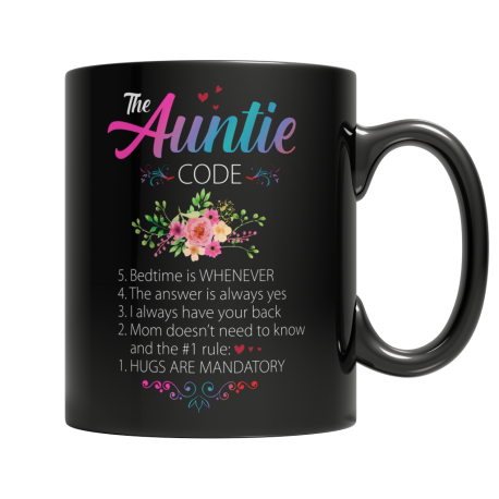 The Auntie Code - Black Mug