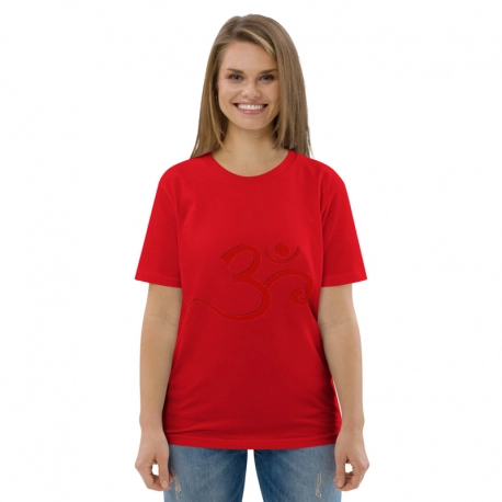 Organic cotton unisex t-shirt-Red OM