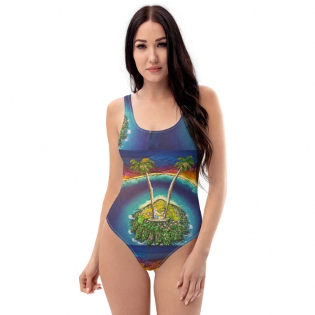 Swimsuit-Women-One-Piece-Island love