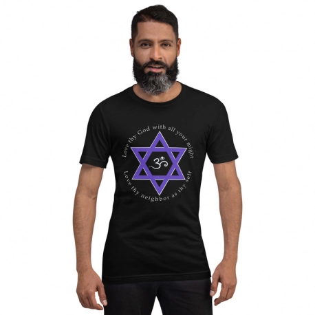 100% Cotton unisex T-Shirt-Star of David-OM-purple