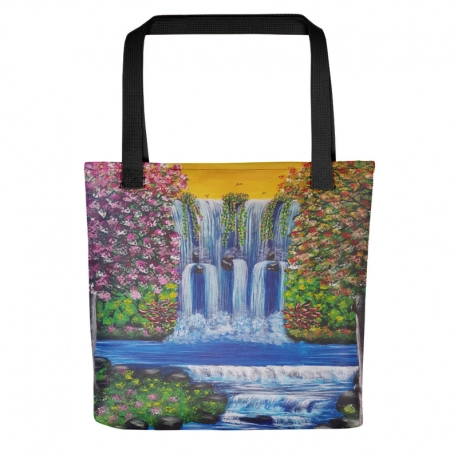 Tote bag-Original Art-Waterfall
