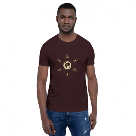 100% Cotton unisex T-Shirt-One world -gold