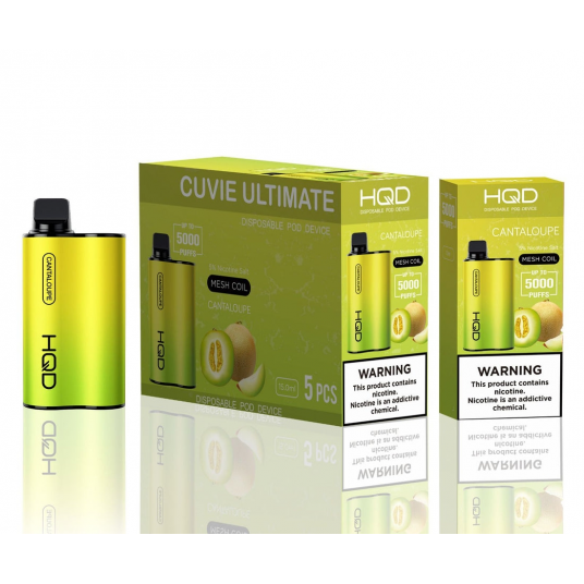 HQD Cuvie Unlimited CANTALOUPE 5000 puff Box of 5