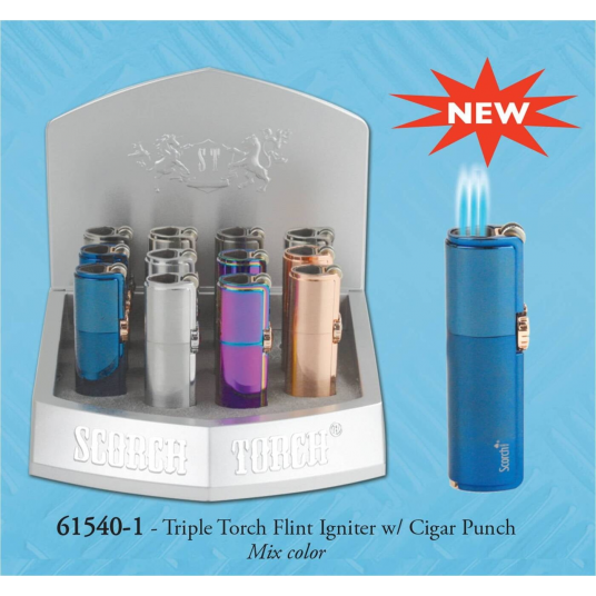SCORCH TORCH [Flint Igniter Triple Flame Color] 12pcs to352