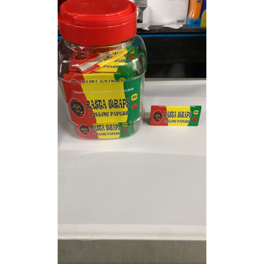 Rasta rolling papers 1 1/2 jar