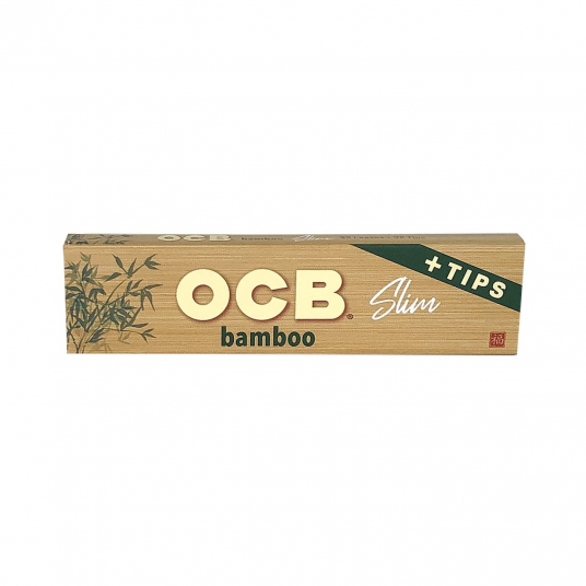 OCB Bamboo Rolling Papers + Tips [King Size Slim] 24ct
