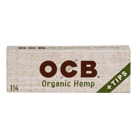 OCB Organic Hemp Rolling Papers + Tips [1-1/4