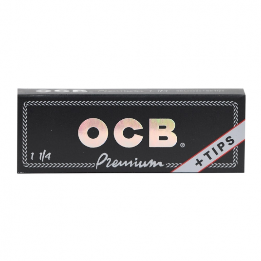 OCB Premium Rolling Papers + Tips [1-1/4