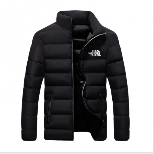 Winter Down Jacket Men's Fashion Stand Collar Parker Jacket Men's Zipper Padded Windproof Riding Cotton