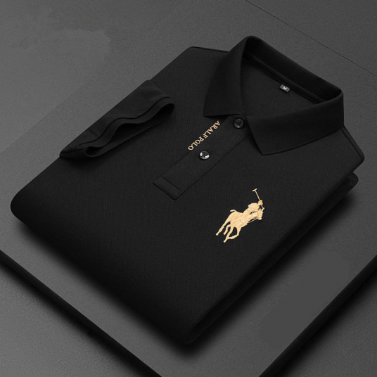 Polo Neck Cotton T-shirt