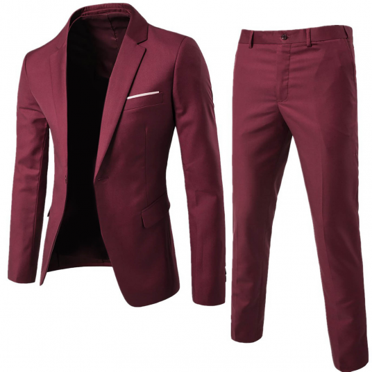 Luxury 2 piece men's wedding suit