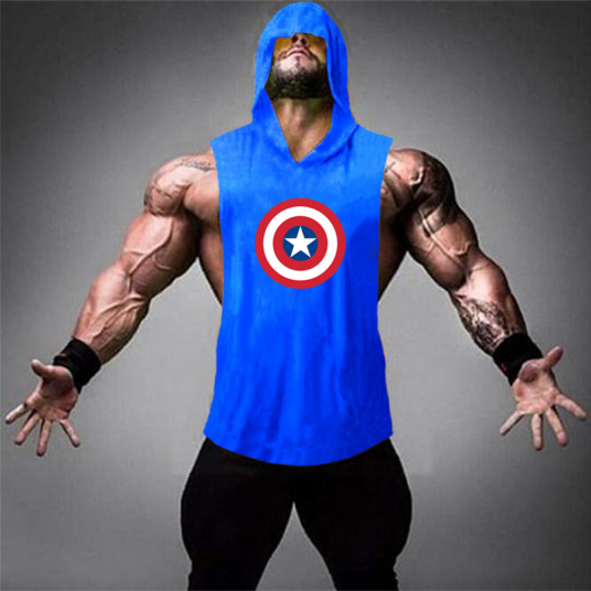 Muscle Guys Brand Cotton Tank Top Men Vest Bodybuilding Muscle Tops Sleeveless Hooded Shirt Casual Gyms Clothing Singlets