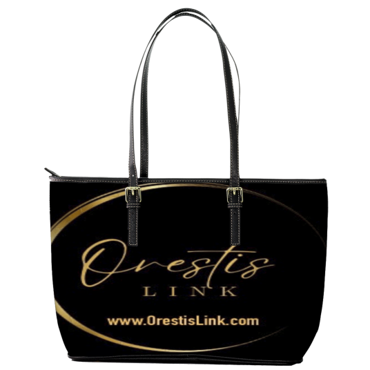 Leather Tote Bag (Large) - Black