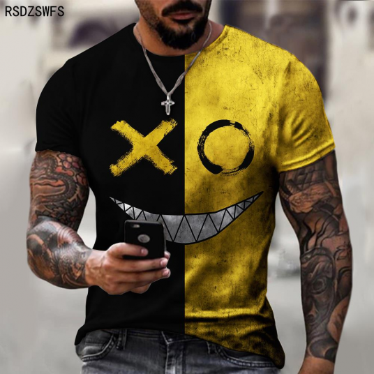 XOXO Pattern 3d Printed T-shirt Fashion Men's