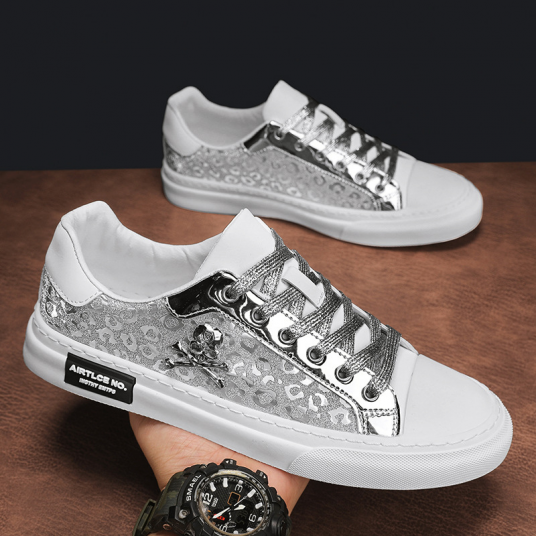 Tinsel Skulls Flats Skateboard Shoes