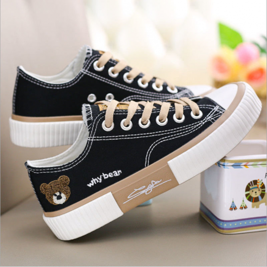 Cute Canvas Women Breathable Sneakers  Flats High Top