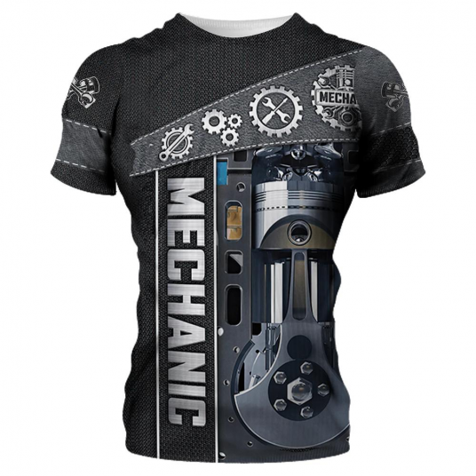 Mechanic Shirt Men's T-shirt Mechanical Breathable Clothing