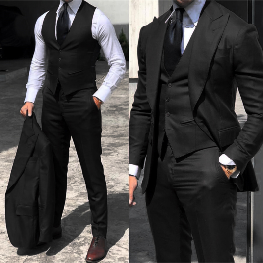 Black Classic Men Suit 3 Pieces Tuxedo