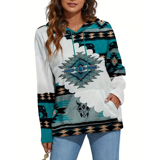 New Fashion Loose Pocket Ladies Hoodies