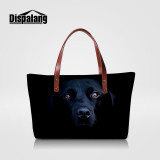 3D Dog Print Tote Purse Handbag