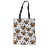 Dog Canvas Shopping Bag Tote Pug Terrier