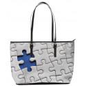 Autism Blue on White Tote Bag