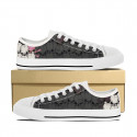 Skulls White & Rose Low Tops
