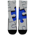 Autism Blue On White Socks