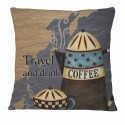 Travel and Drink Coffee Pillow Case