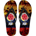 Love FCF Colombian Football Flip Flops
