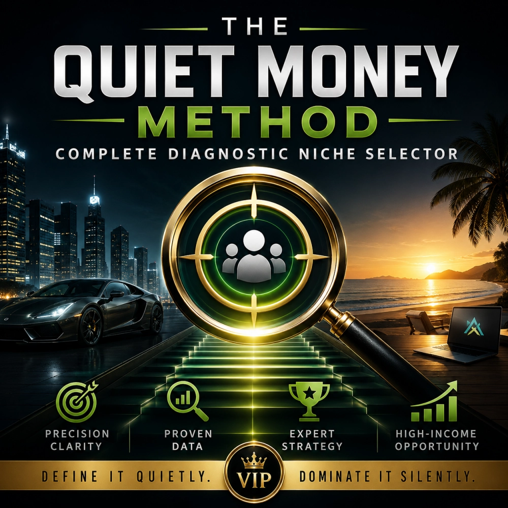 The Quiet Money Method Online Niche Selector, personalised niche matching software from PassivAi