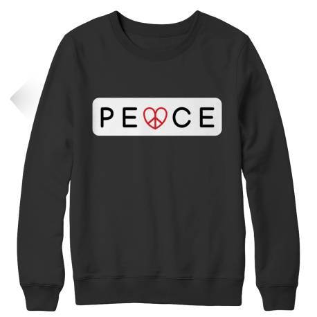 Crewneck PEACE Sweat Shirt black