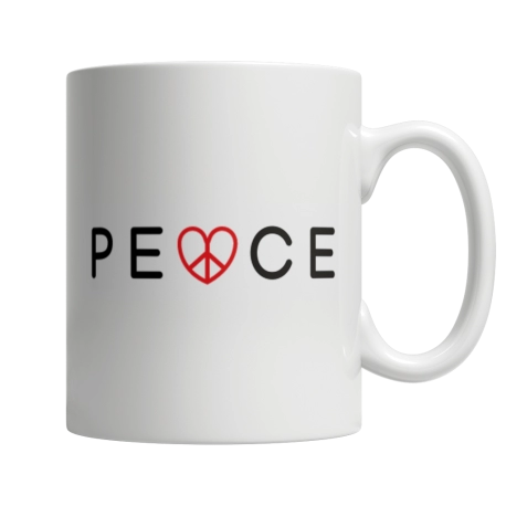 11oz PEACE Logo White Mug