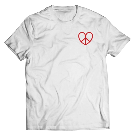 Unisex PEACE Shirt with Heart (front )