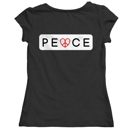Ladies PEACE Logo Classic shirt (back)