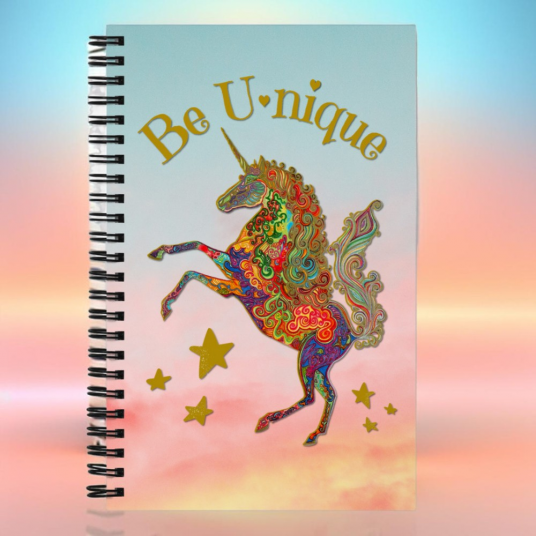 Be U-nique Unicorn - Spiral Notebook