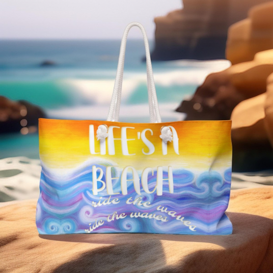 Life's A Beach Ride The Waves - Weekender Bag