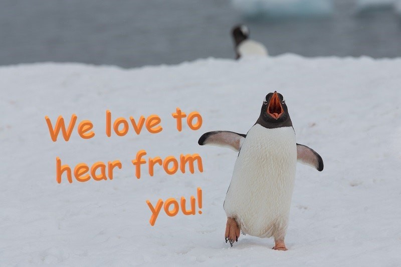 Penguins love feedback!