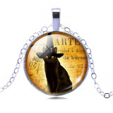 Black Cat  Vintage Necklace