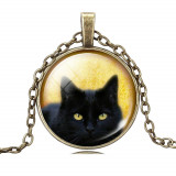 Black Cat  Vintage Necklace