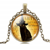 Black Cat  Vintage Necklace