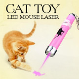 Cat Toy--LED Laser Pointer Pen With Bright Animated Mouse