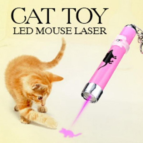 Cat Toy--LED Laser Pointer Pen With Bright Animated Mouse