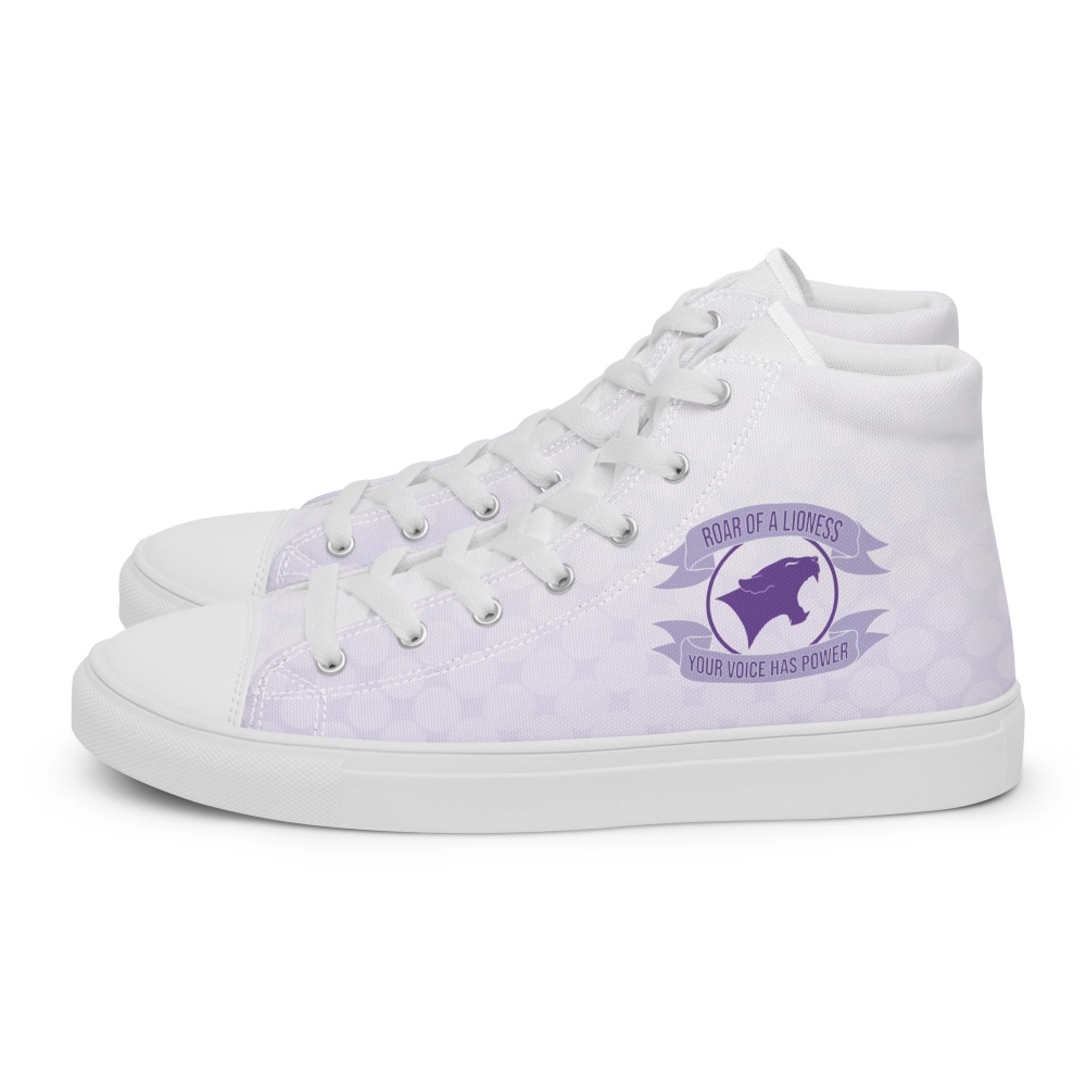 Your Voice Has Power Men s high top canvas shoes