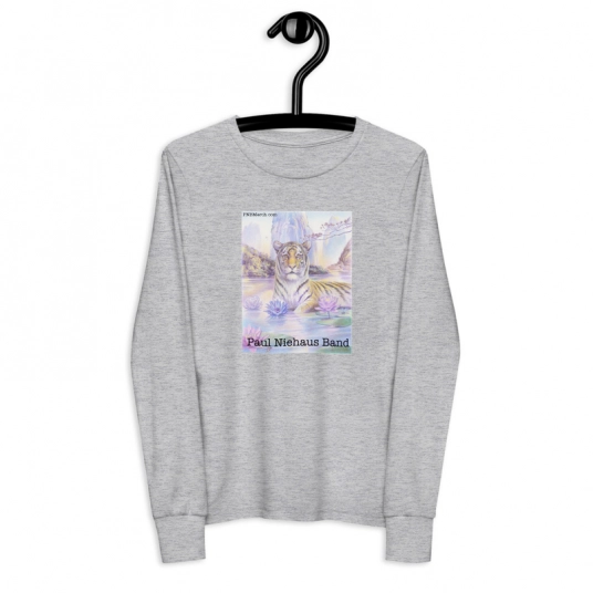 Tiger Print Youth Long Sleeve Tee