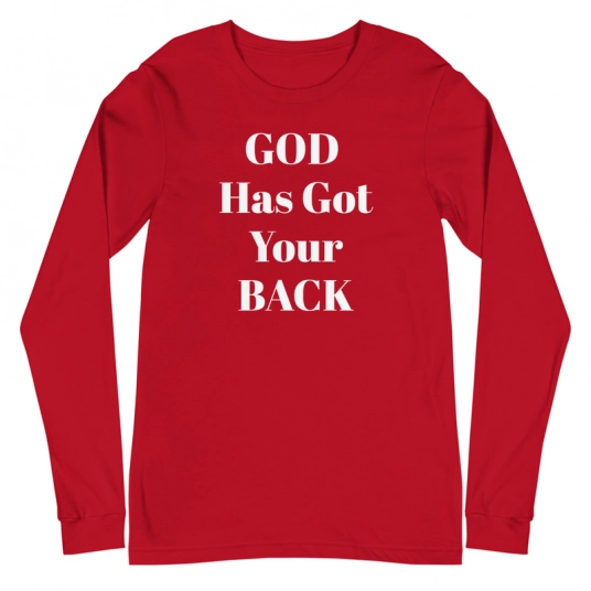 GOD Has Got Your BACK Tiger Print Men's Long Sleeve Shirt